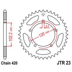 Звездочка задняя JT Sprockets (шаг 420) JT JTR23.47